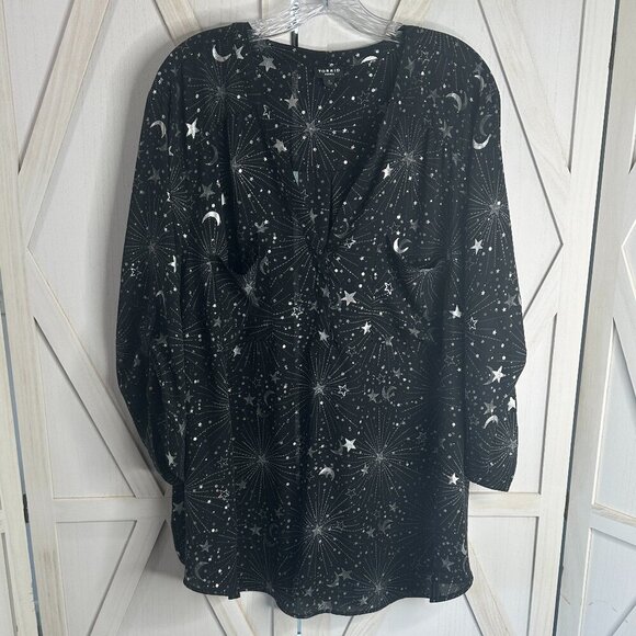 Torrid Harper 3/4 Sleeve Pullover Blouse - Picture 3 of 6